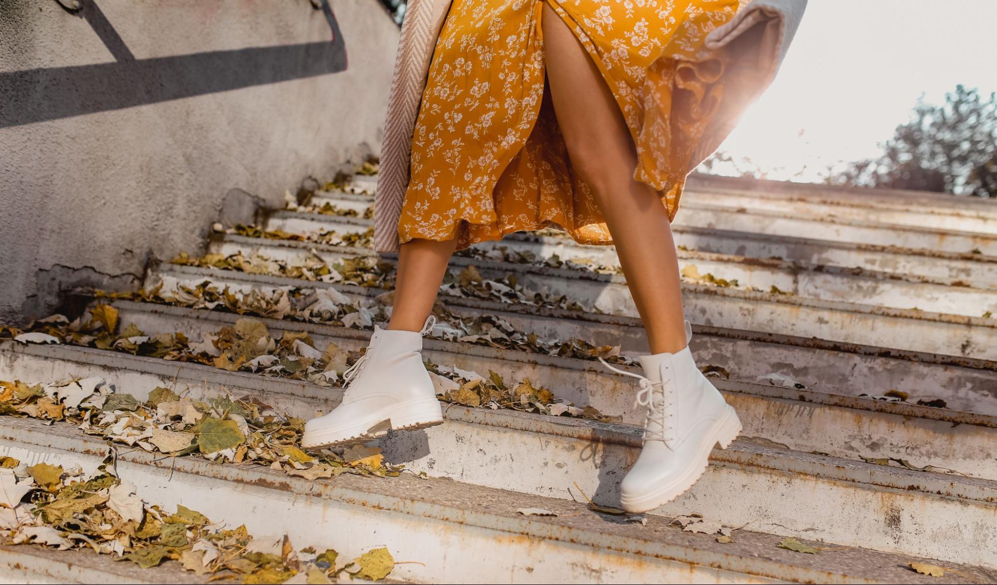 como llevar botines con vestido