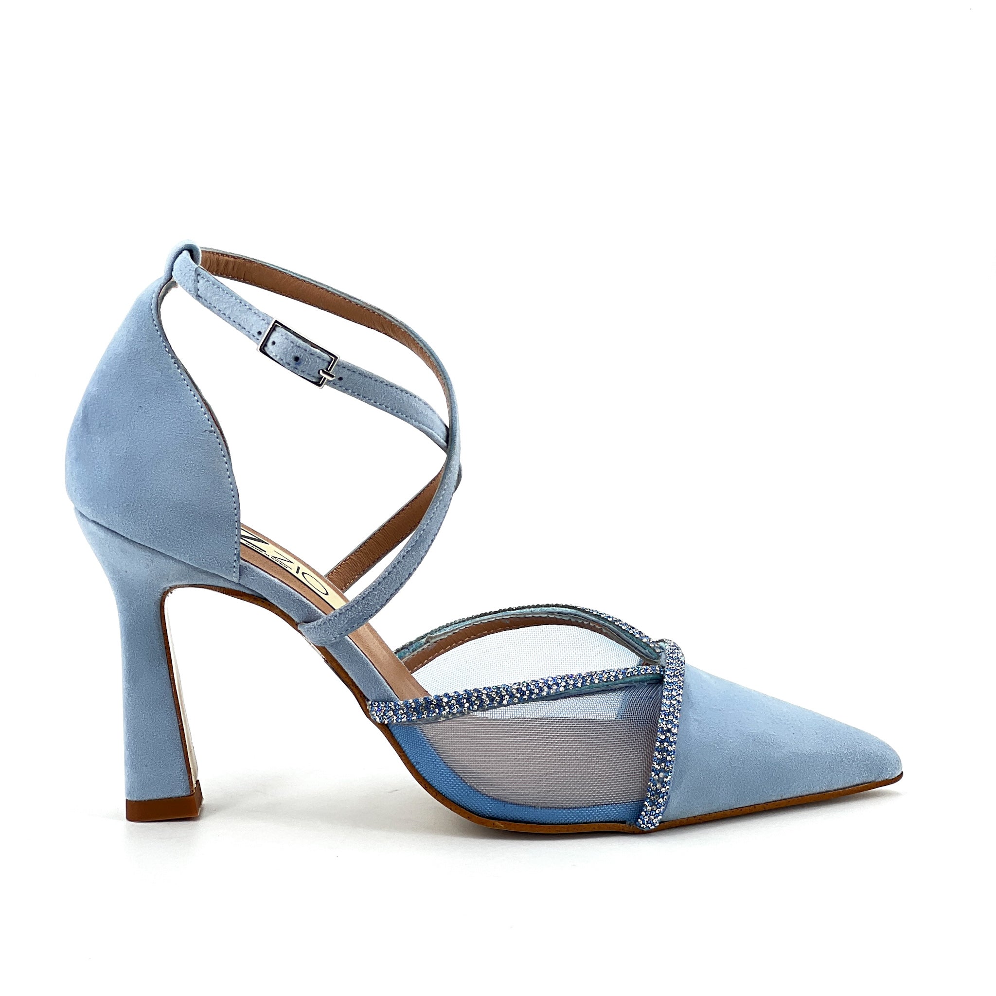 ココ Zapatos de Fiesta Azul Celeste con Strass Ezzio | Calzados Paco