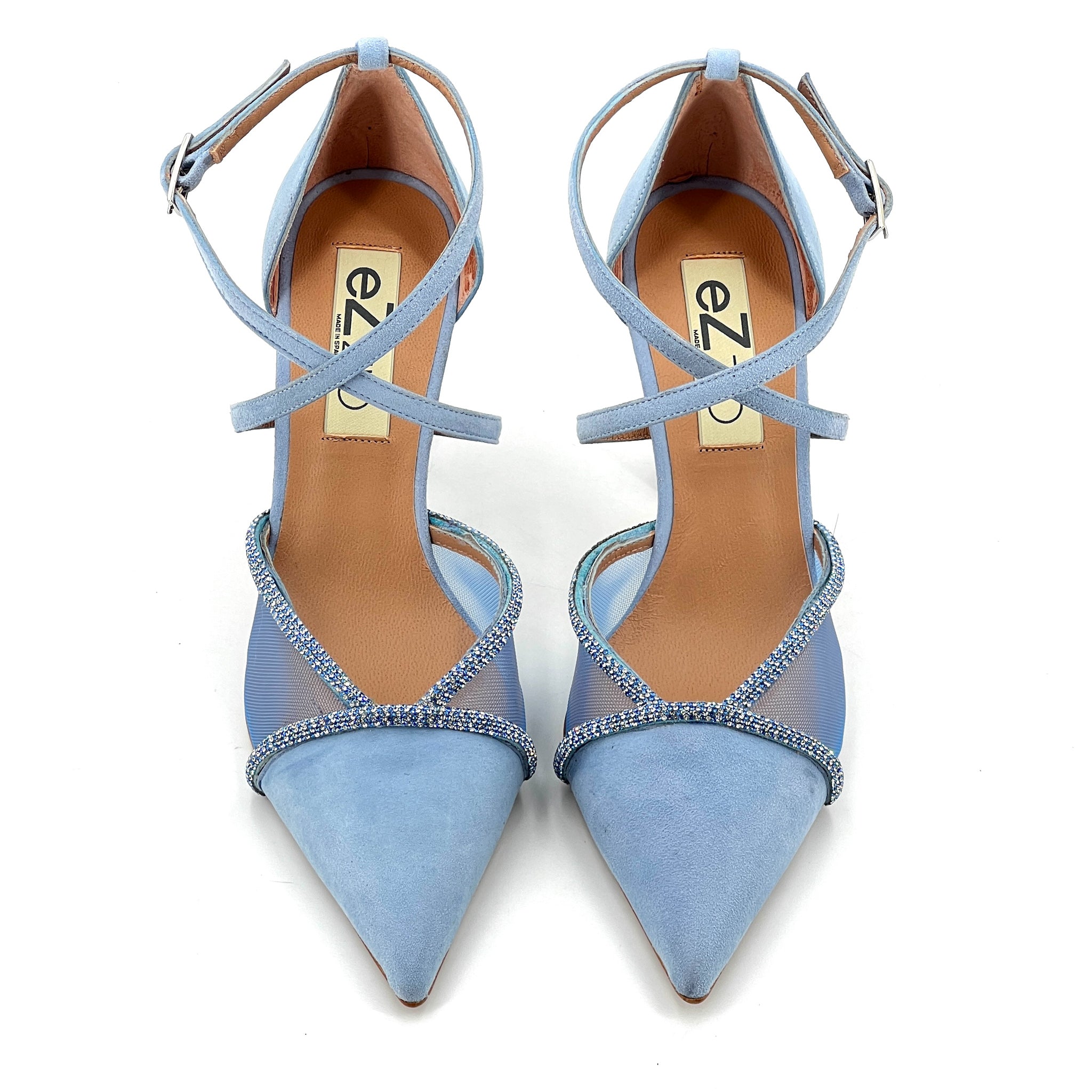 ココ Zapatos de Fiesta Azul Celeste con Strass Ezzio | Calzados Paco